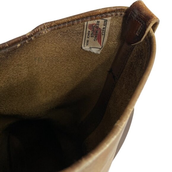 Red Wings Shoes Vintage Leather Boots Pecos Western Biker Work Cork Sole Men's 7 - Picture 10 of 14
